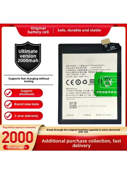 For OPPOA31 Battery A31C A31T Mobile Phone Board A31U Built-in Battery OPPO BLP593 Battery-Standard Capacity:One Battery + Tools (gift)