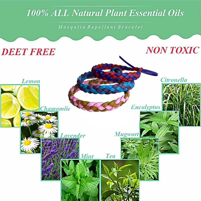 BuggyBands 12 Pack Mosquito Repellent Bracelets, Individually Wrapped PU Leather Mixed Color Insect Bug Repellent Wrist Bands for Kids Adults Outdoor Camping Fishing Traveling - Image 2