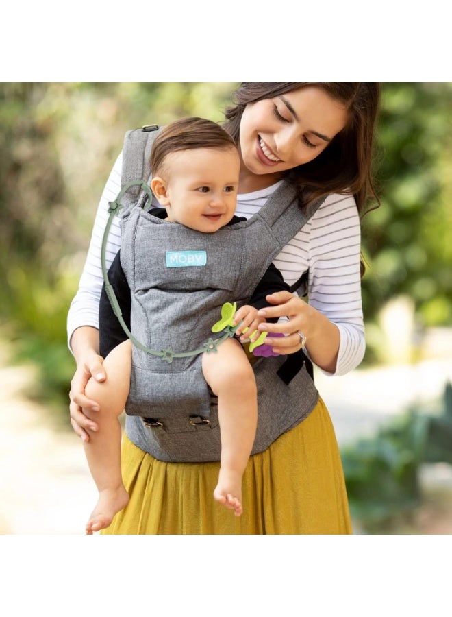 Toy Safety Straps for Baby, Pack of 4 Adjustable Stretchable Sippy Cup Straps, Sippy Bottles or Pacifier to Stroller, Highchair, Car Seat, Hanging Basket (4Pack, Clay/Gray x 2) - Image 4