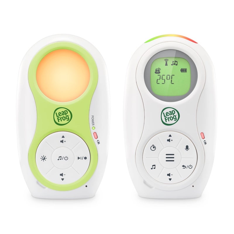 LeapFrog LF80 Audio Baby Monitor with Night Light, Temperature Sensor, Lullabies, Two-Way Talk, Feeding Reminder & Long-Range DECT 6.0 Connection - Image 1