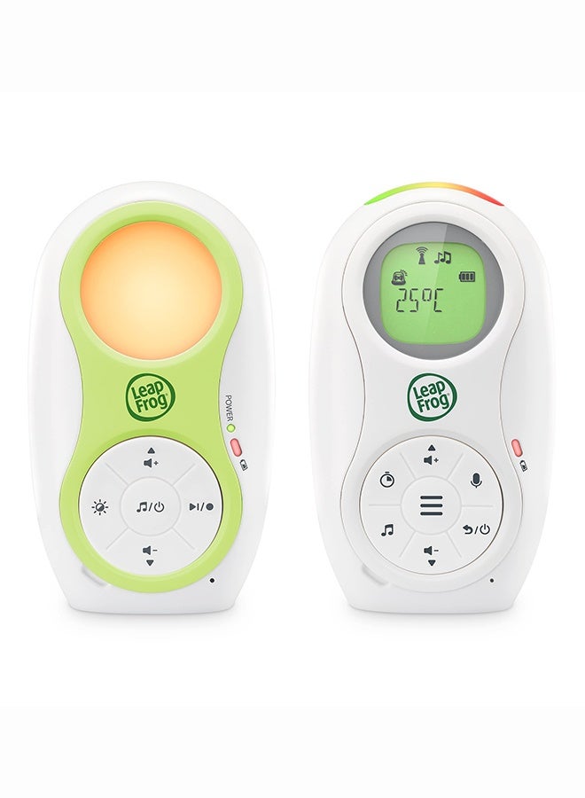 LeapFrog مراقب الأطفال الصوتي LeapFrog LF80 مع ضوء ليلي، مستشعر حرارة، أغاني مهدئة، محادثة ثنائية الاتجاه، تذكير بالرضاعة واتصال DECT 6.0 بعيد المدى - Image 1