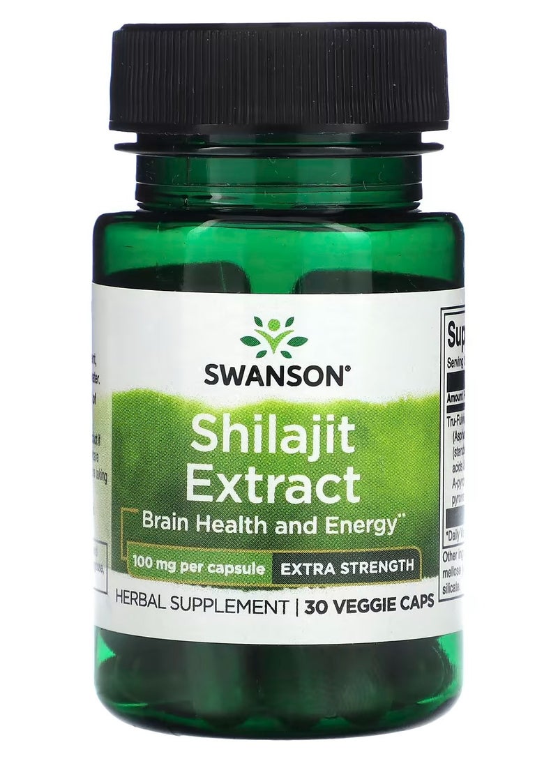 Swanson, Shilajit Extract, 100 mg, 30 Veggie Caps
