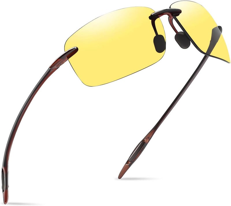 JULI Eyewear نظارات شمسية رياضية JULI للرجال والنساء إطار بدون حواف TR90 للجري وصيد الأسماك والجولف وركوب الأمواج والقيادة - Image 3