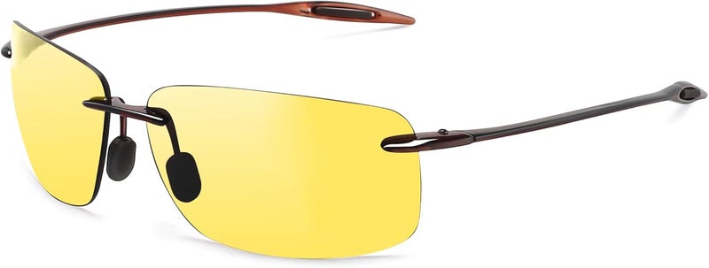 JULI Eyewear نظارات شمسية رياضية JULI للرجال والنساء إطار بدون حواف TR90 للجري وصيد الأسماك والجولف وركوب الأمواج والقيادة - Image 1
