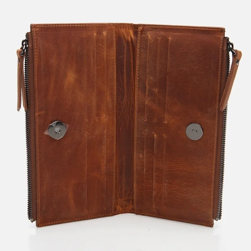Hotiç 06CUH269180A370 Genuine Leather Tan Men's Wallet