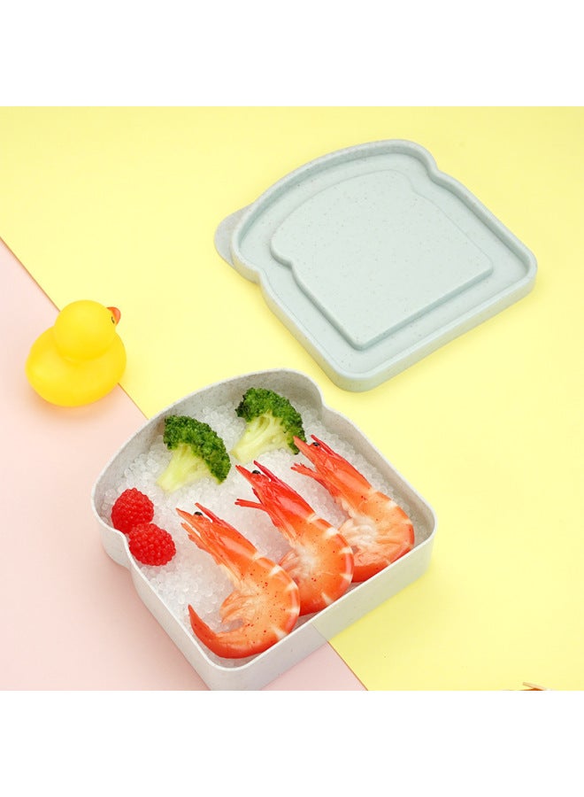 Wheat Explosions Bread Preservation Box Home Toast Storage Box Outdoor Portable Sandwich Meal Box-Specifications:Wheat Toast Box ]  - Image 4