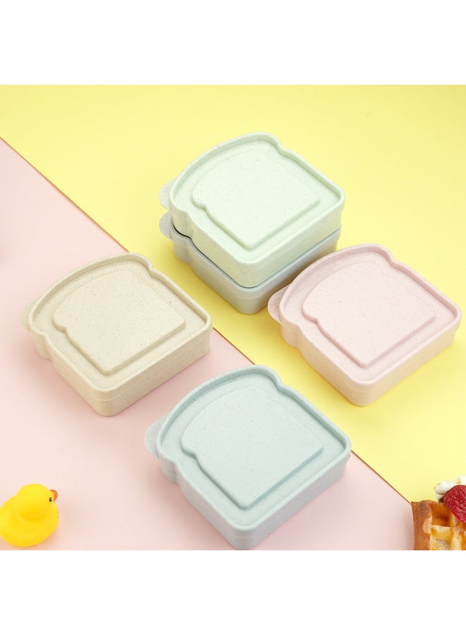 Wheat Explosions Bread Preservation Box Home Toast Storage Box Outdoor Portable Sandwich Meal Box-Specifications:Wheat Toast Box ]  - Image 5