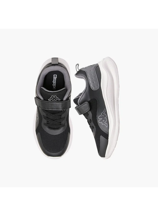 Kappa Boys' Logo Print Sport Shoes with Hook and Loop Closure