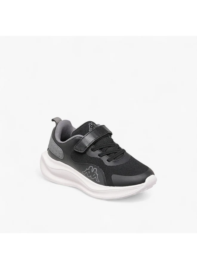 Kappa Boys' Logo Print Sport Shoes with Hook and Loop Closure