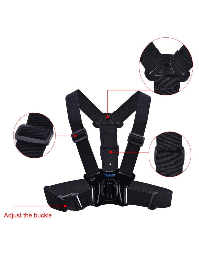 TELESIN - Telesin Chest Mount Strap Harness Chesty Body Mount Compatible With GoPro Hero 11 10 9 8 7 6 5 4 And DJI Osmo Action Cameras Chest Strap For Action Camera Durable And Strong - Image 1