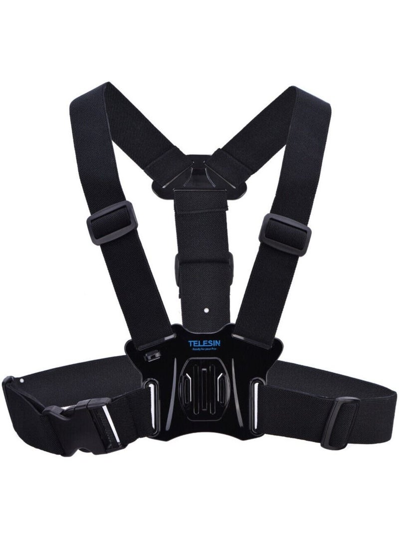 TELESIN - Telesin Chest Mount Strap Harness Chesty Body Mount Compatible With GoPro Hero 11 10 9 8 7 6 5 4 And DJI Osmo Action Cameras Chest Strap For Action Camera Durable And Strong - Image 1