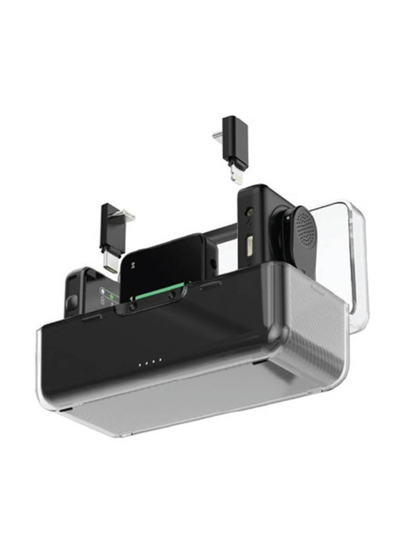 جرين ليون ميكروفون لاسلكي احترافي من GLM، التقاط 360 درجة، صغير الحجم وقابل للحمل، مع خاصية إلغاء الضوضاء البيئية - أسود - Image 3