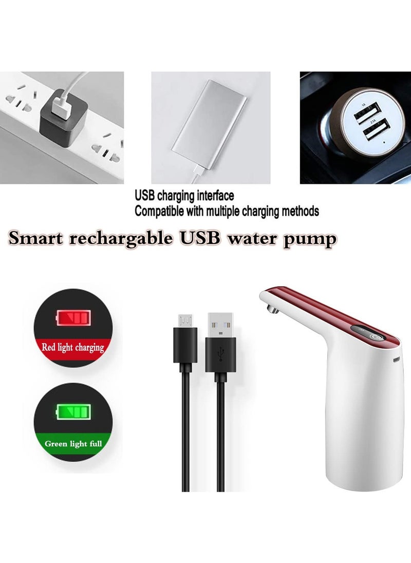 Generic - Electric Water Dispenser Pump, 2-5 Gallon Universal Portable Electric Water Pump USB Charging Drinking Water Pump Portable Automatic Water Bottle Pump for Home Kitchen Office Camping Water Dispenser - Image 1