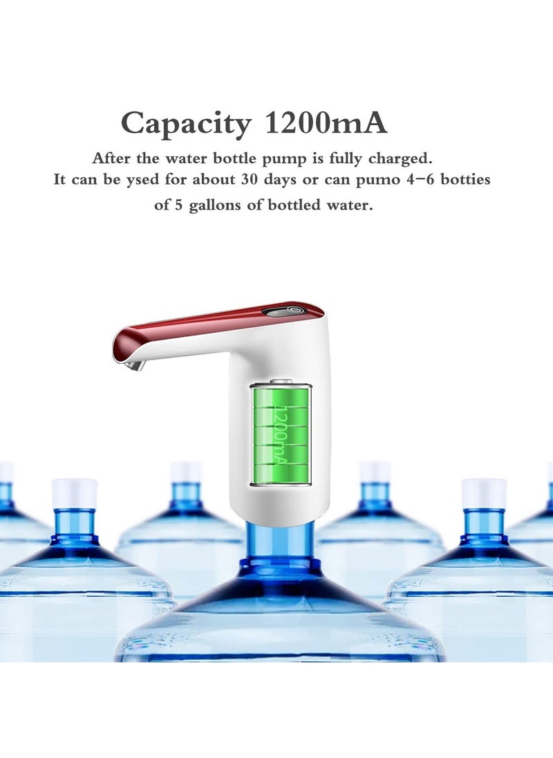 Generic - Electric Water Dispenser Pump, 2-5 Gallon Universal Portable Electric Water Pump USB Charging Drinking Water Pump Portable Automatic Water Bottle Pump for Home Kitchen Office Camping Water Dispenser - Image 1