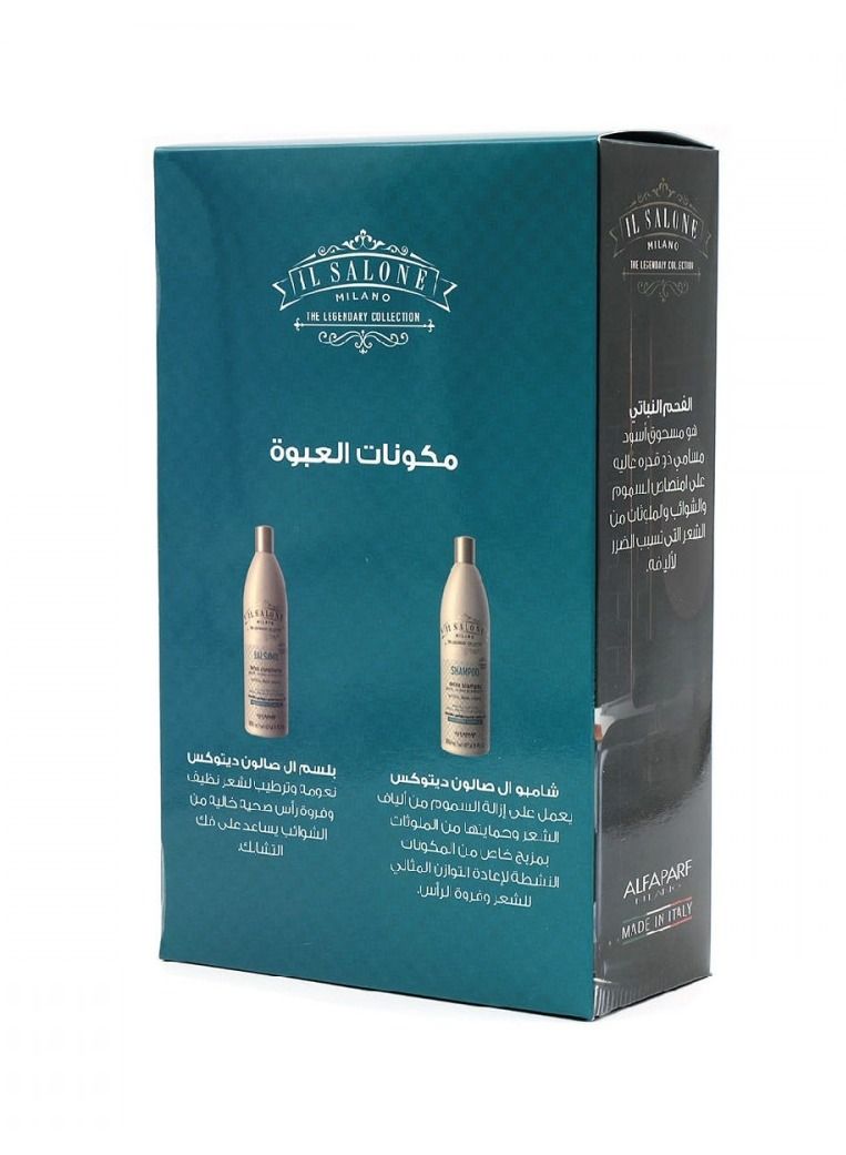 إل صالون مجموعة البروتين والفحم للعناية المتكاملة شامبو + بلسم - مل 500×2 - Image 5