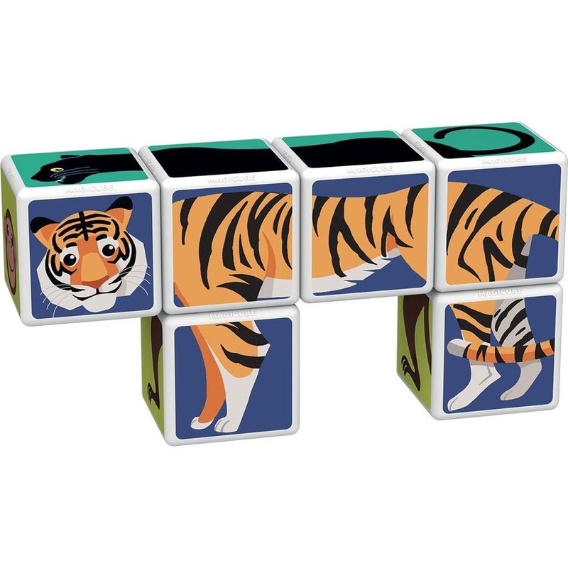 جيوماغ 6 مكعبات مغناطيسية لحيوانات الغابة مع 7 بطاقات - 145 - Image 5