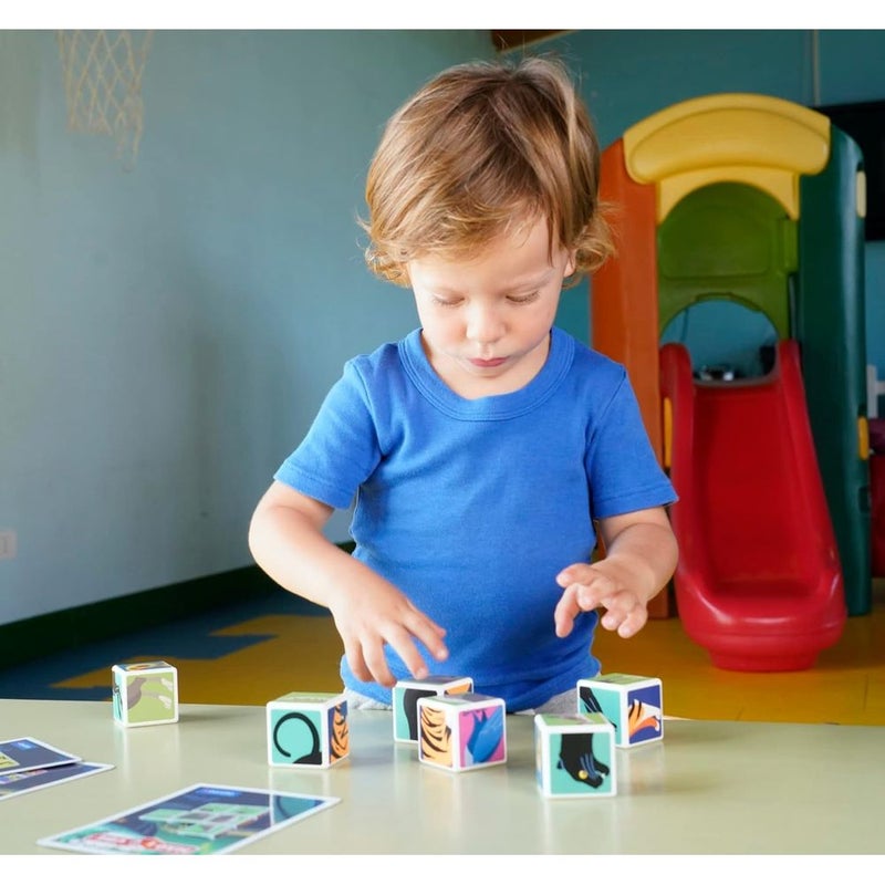 جيوماغ 6 مكعبات مغناطيسية لحيوانات الغابة مع 7 بطاقات - 145 - Image 3