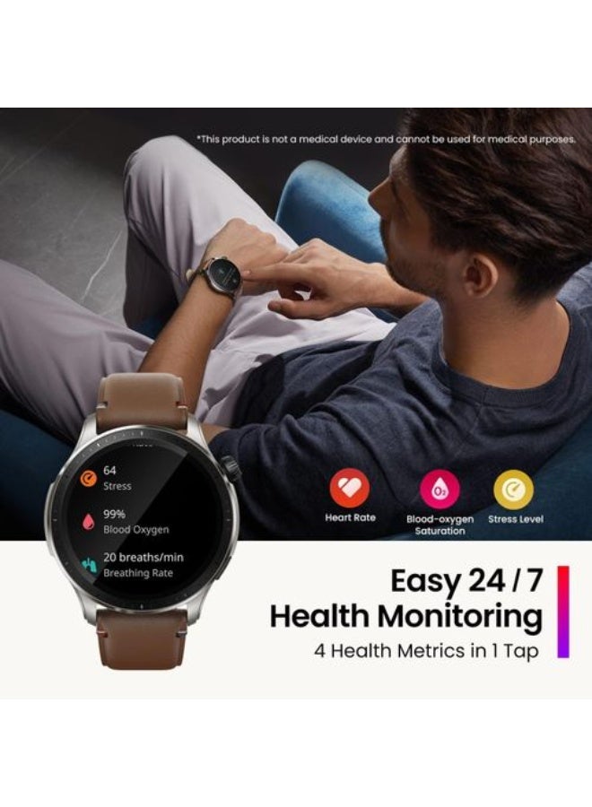 Amazfit GTR 4 Smart Watch 46mm, Brown - Image 2