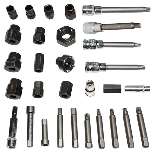 DPTOOL 30 Piece Alternator Pulley Remove Install Tool Kit Free Wheeling Pulley Remover Socket Drills Compatible with Ford Compatible with GM - Image 2