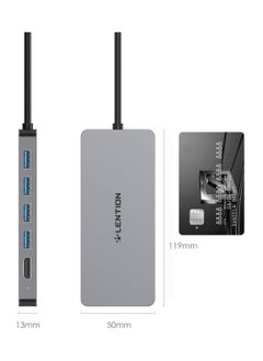 LENTION USB C Dual HDMI Hub with 4X USB 3.0, 2X 4K HDMI and 100W Type C Charging Adapter, Compatible with Thunderbolt 3 Ports Devices (CB-C45, Space Gray) - pzsku/Z68E7B2E12B41BD649C2EZ/45/_/1733907991/eb1ba5ad-ef9d-4562-a5be-e681fb757469