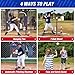 HYES 4 in 1 T Ball Sets for Kids 35 with Toss and Catch Ball Set Hanging Tee Stand with Auto Pitching Machine 2 Bats Indoor Outdoor Toys Birthday Baseball Gifts for Toddler Boys Girls Blue - Image 4