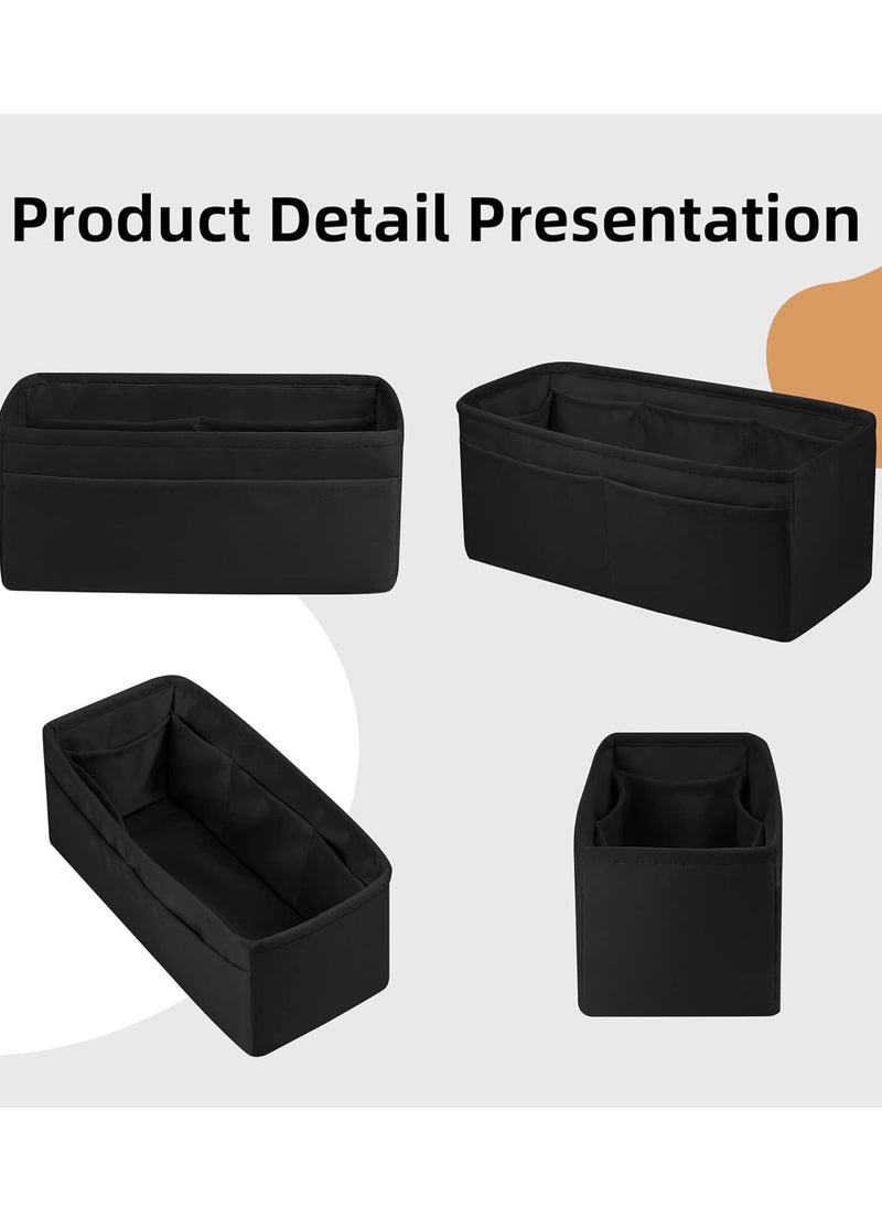 Purse Organizer Silky Smooth,Silk,Luxury Handbag Tote in Bag Shapers, Women- Fits Birkin25/30/35/40 Bags (Black, BK25)