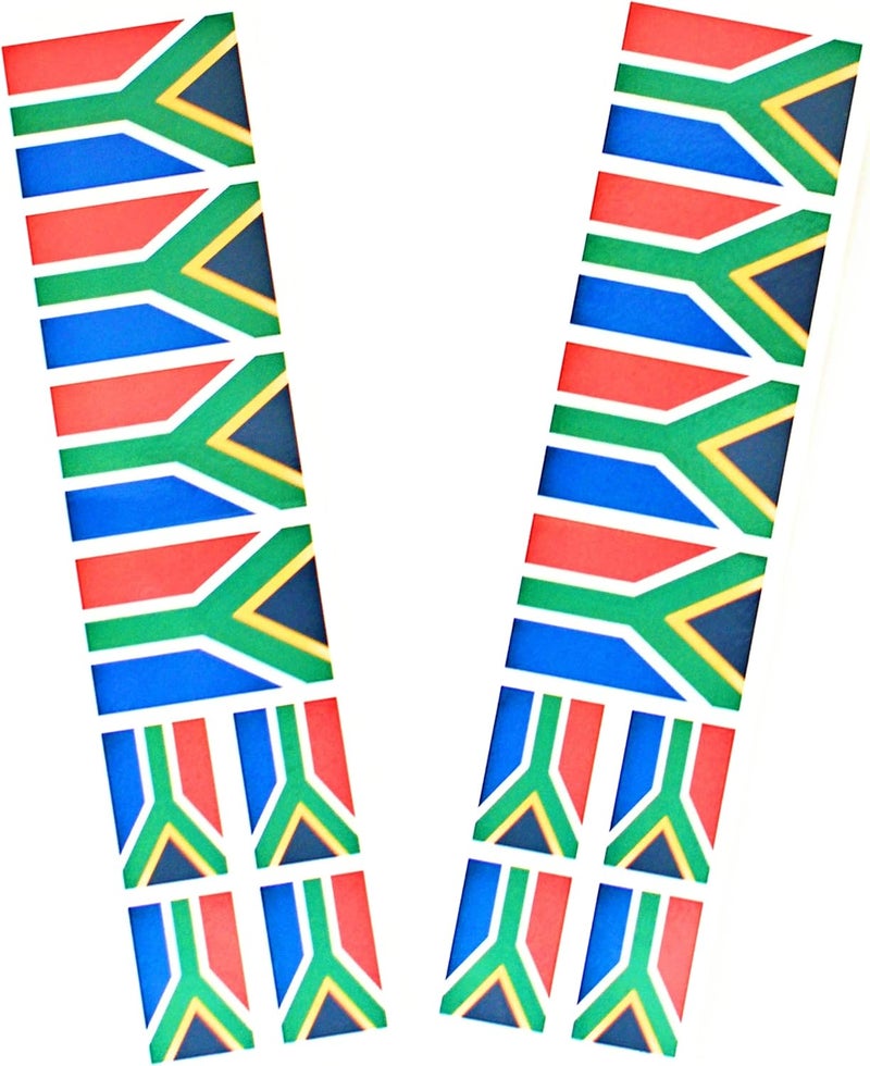 16 × وشم مؤقت لفن الجسم علم جنوب أفريقيا