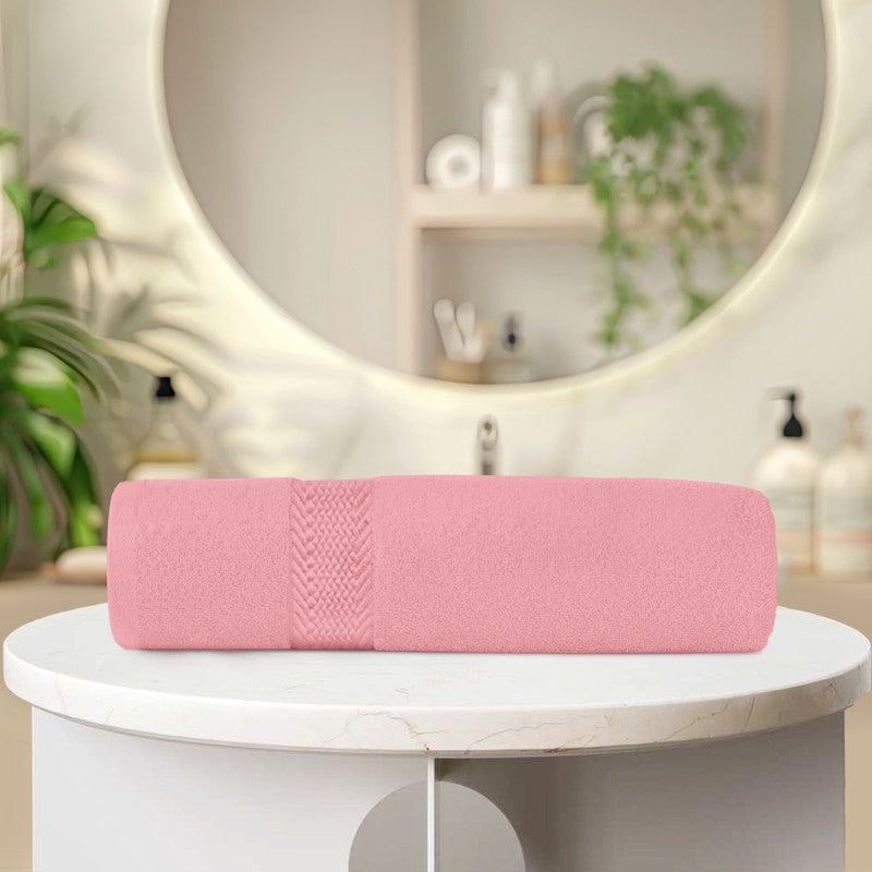 REST  1PC Bath Sheet 100% Cotton 100x150 cm , 39x59 inches Extra Large Dusty Pink Towel Soft and High Absorbent Super Soft Quality Towel - Image 2