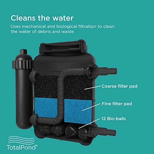 TotalPond Complete Pond Filter with UV Clarifier Black 15.16 x 9.06 x 13.11 in. - Image 5