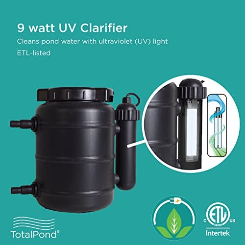 TotalPond Complete Pond Filter with UV Clarifier Black 15.16 x 9.06 x 13.11 in. - Image 4