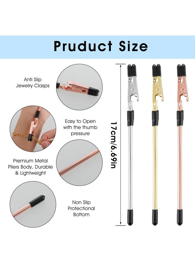 Amaxiu 3pcs Bracelet Helper - Fastener Jewelry Assistance Tool for Bracelet, Necklace, Watch Clasp, Ties, Zippers (Silver, Gold, Rose Gold) - Image 5