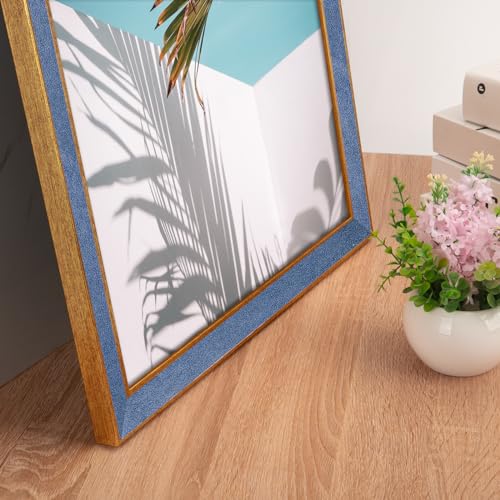 euwazram Suede 10x13 Frame - Single Frame, Christmas Elegant Sky Blue 10 x 13 Poster Frame with Mat for 8.5x11, 10x13 Picture Frames for Artwork, Puzzles, Photos and Movie Posters - Image 4