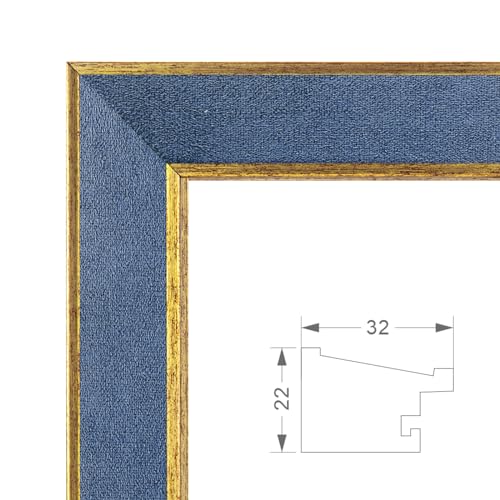 euwazram Suede 10x13 Frame - Single Frame, Christmas Elegant Sky Blue 10 x 13 Poster Frame with Mat for 8.5x11, 10x13 Picture Frames for Artwork, Puzzles, Photos and Movie Posters - Image 3