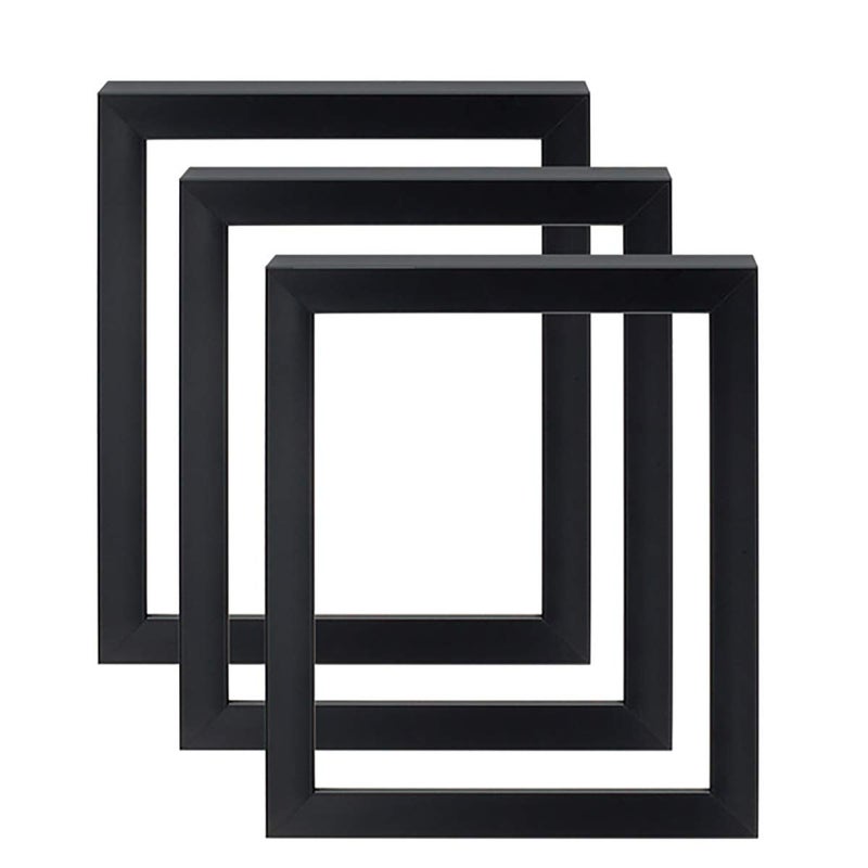 Creative Mark Gotham Deep Gallery Frames  3 Pack of Professional Gallery Frames for Canvas Paintings Presentation  More  Black  11x14