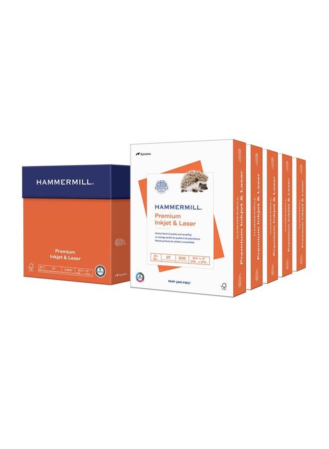 Hammermill Hammer Mill (Technique) Paper, Premium Ink & Laser Poly Wrap, 10.9 kg, 8.5 x 11, Letter Letter 2,500 Sheets White - Image 1