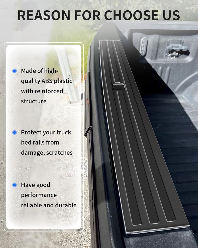KARPAL Tailgate Molding Trim Compatible with Ford F150 2015-2020, Flexible Flex Step Cap Top Trim Protector Cover w/Release Button, Replaces FL3Z9940602B FO1904135 - Image 4