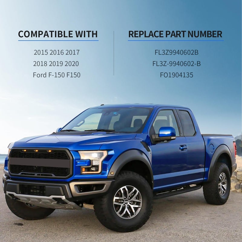 KARPAL Tailgate Molding Trim Compatible with Ford F150 2015-2020, Flexible Flex Step Cap Top Trim Protector Cover w/Release Button, Replaces FL3Z9940602B FO1904135 - Image 2