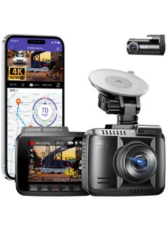 AZDOME 4K HDR Dash Cam GS63 Pro with Full-color Night Vision, 128GB eMMC, ADAS, 4K+1080P Dashcam Front and Rear, 5GHz WiFi GPS 24H Parking Mode  - Image 1