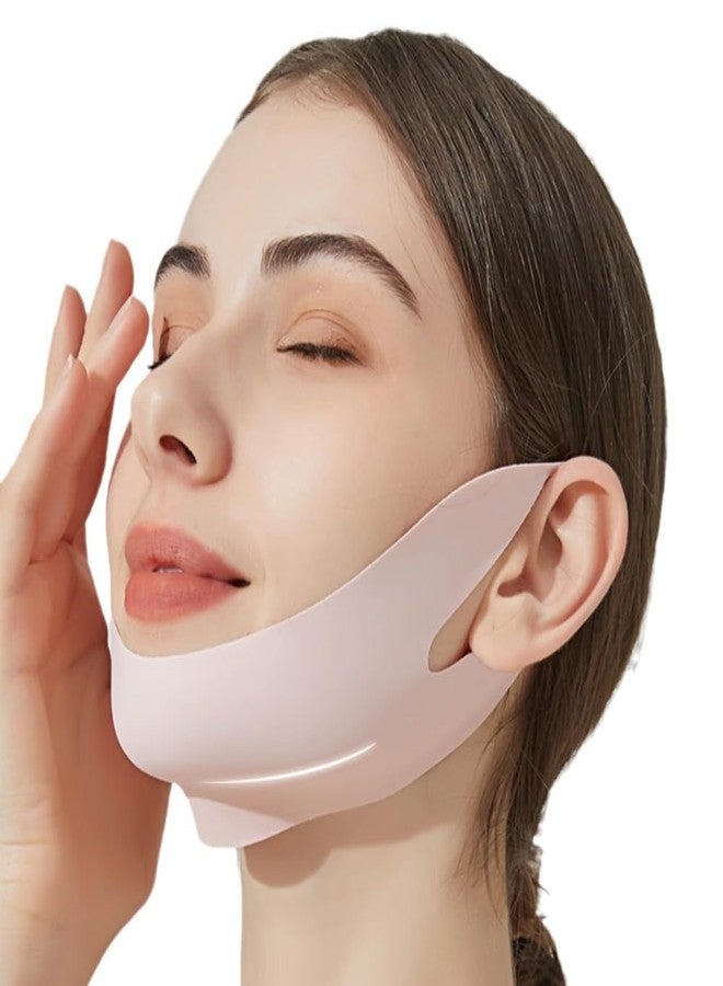 HIDOVETEC Face Lift Strap for Chin Wrinkles Lifting Saggy Skin Lift Strap for Sleeping 5PCS Jawline Exerciser for Women and Men V Line Mask V Shape Face Tape Chin and Neck Mask for Lifting - Image 1