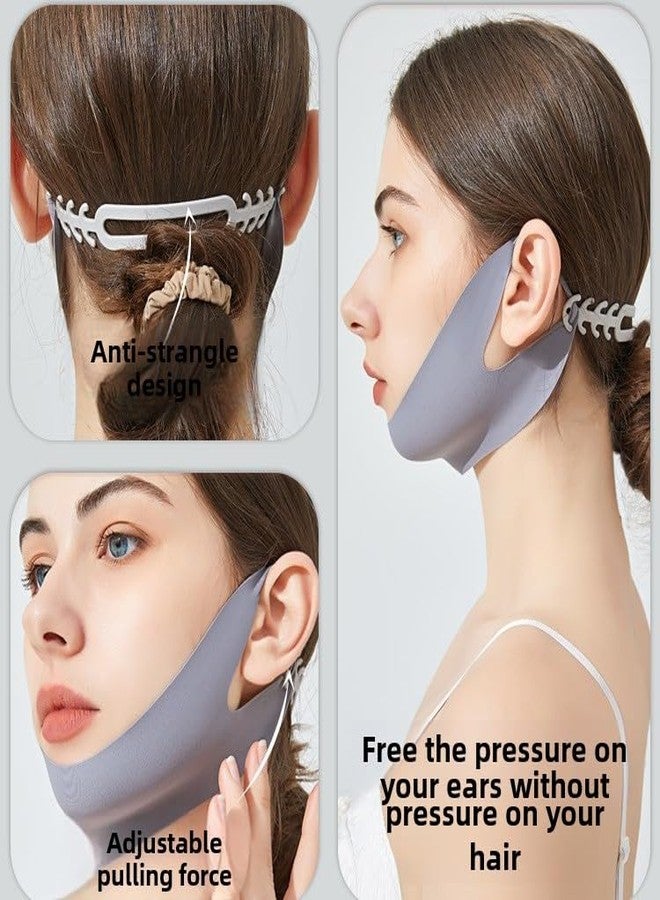 HIDOVETEC Face Lift Strap for Chin Wrinkles Lifting Saggy Skin Lift Strap for Sleeping 5PCS Jawline Exerciser for Women and Men V Line Mask V Shape Face Tape Chin and Neck Mask for Lifting - Image 4