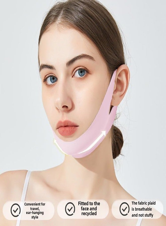 HIDOVETEC Face Lift Strap for Chin Wrinkles Lifting Saggy Skin Lift Strap for Sleeping 5PCS Jawline Exerciser for Women and Men V Line Mask V Shape Face Tape Chin and Neck Mask for Lifting - Image 3