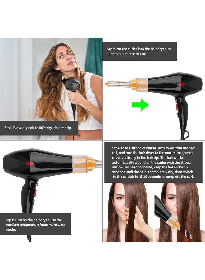 Aozzy - Universal Travel Diffuser Self Hair Curling Blow Dryer Attachment Airwrap Barrel Match Your Home Or Travel Hotel Blow Dryers Self Hair Curling Wand Bring You Bouncy Bold And Beautiful Curls - Image 1
