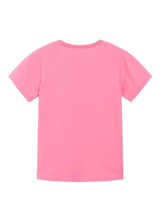 YUNIQEE Pink Printed Short Sleeve Crew Neck T-Shirt