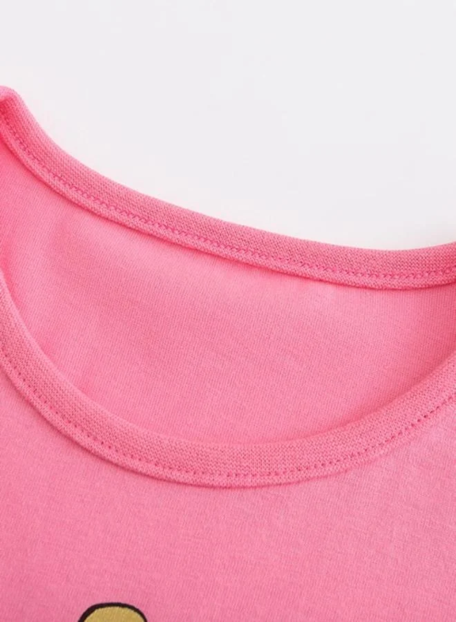 YUNIQEE Pink Printed Short Sleeve Crew Neck T-Shirt