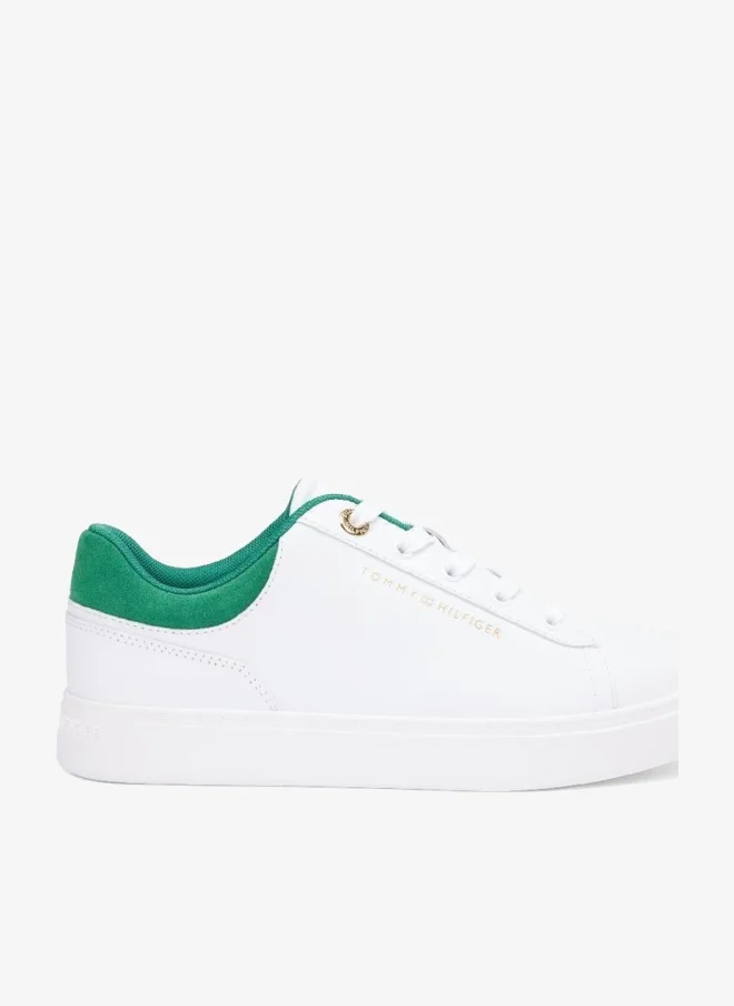TOMMY HILFIGER Leather Embossed Logo Cupsole Trainers