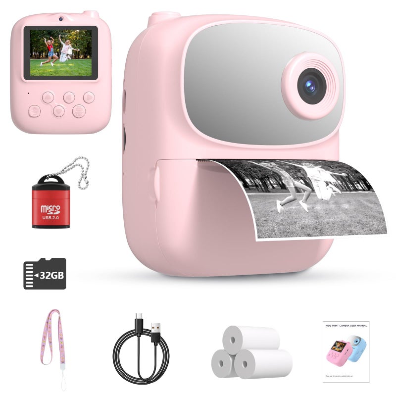 DIGITHINK Kids Instant Print Camera 2025 32GB Memory Dual Lens with 24Inch Screen and 1080p HD Nice Gift for Boys and Girls Ages 413 Ideal for Toddlers and Teenagers - Image 2