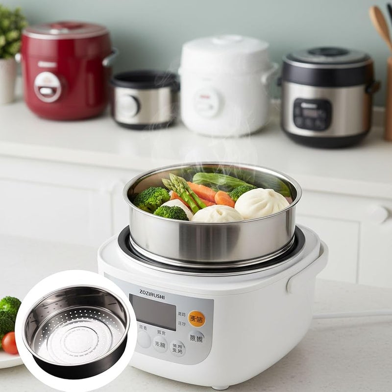 رف سيلفير ستانلس ستيل لطهي الأرز وحامل البخار مقاس 22.5 × 22.5 × 5 سم لتوزيع حراري متساوي - Image 3