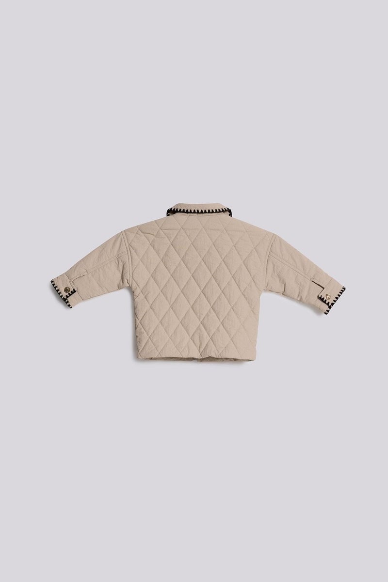 GB Baby Baby Girl Beige Jacket - Image 2