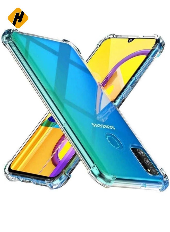 هوها تغطية حالة Samsung Galaxy M30S وامتصاص الصدمة الواقي من حالة شفافية ناعمة (واضحة) - Image 1