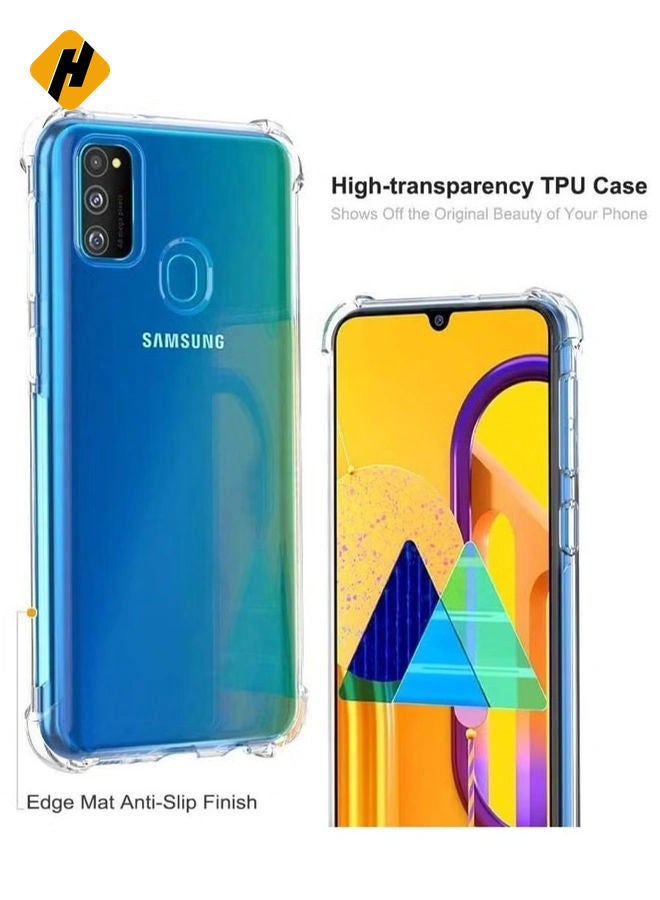 هوها تغطية حالة Samsung Galaxy M30S وامتصاص الصدمة الواقي من حالة شفافية ناعمة (واضحة) - Image 2